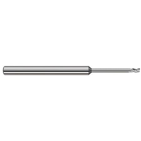 Harvey Tool 1/32 Cutter dia. x 0.0460 in. x 0.3430 in. 11/32 Reach Carbide Square End Mill, 3 Flutes 850231